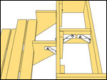 stair stringers connections with decklok deck brackets